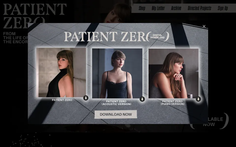 Archived TaylorSwift.com homepage